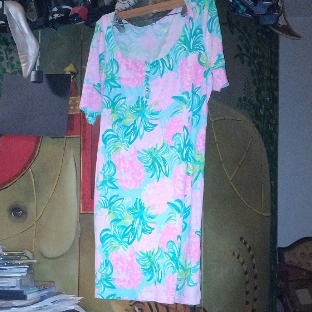 Lilly Pulitzer Pink and Green Gown